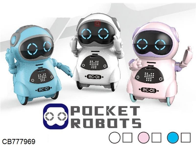 Russian version of pocket robot pink/blue/white 3-color