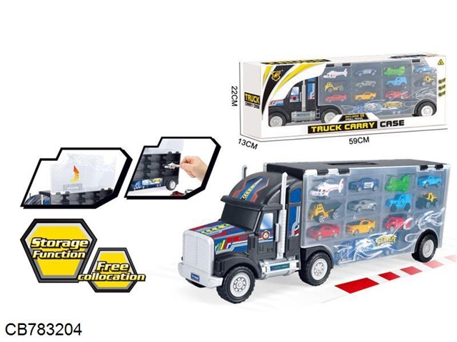 Portable container truck (with 13 plastic trucks)