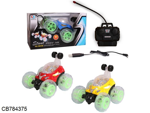 Telecontrol stunt dump truck with light and music package