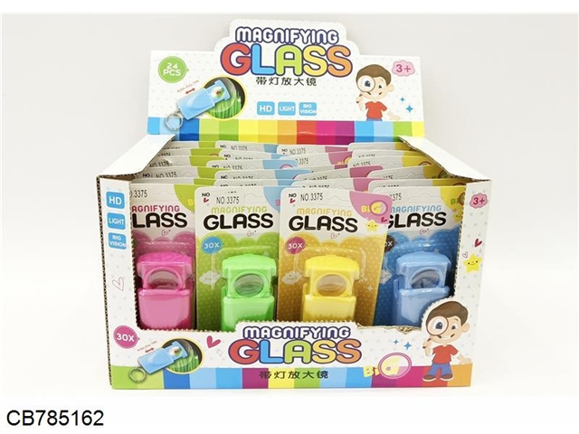 (Chinese) light magnifying glass (24pcs / box) (mixed four-color)