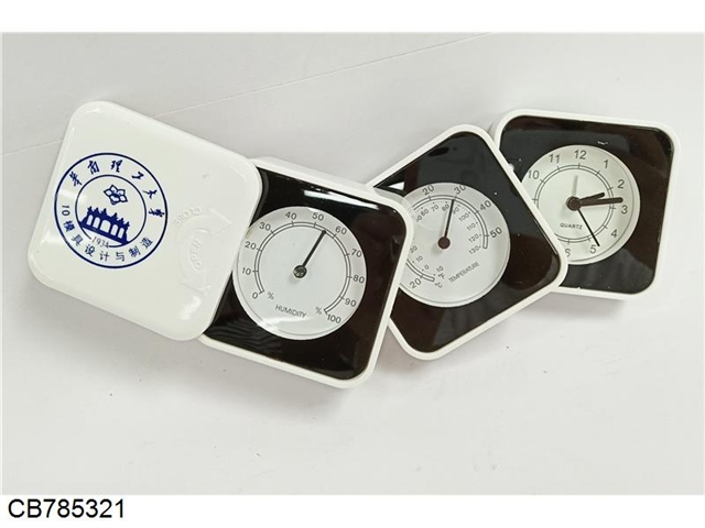 Rotating multi-function temperature and humidity timer with three white colours