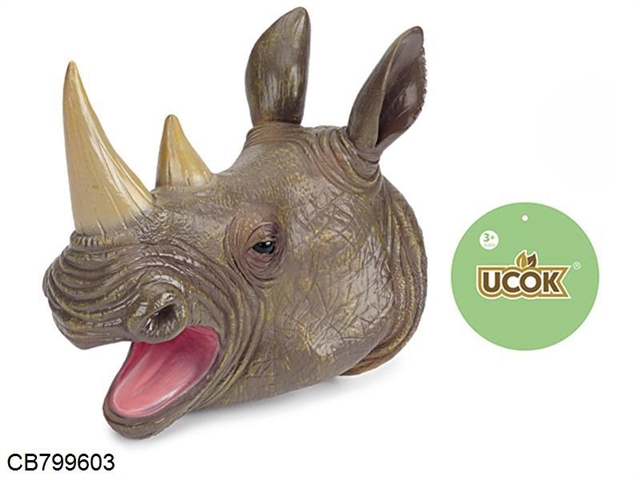 Rhinoceros hand puppet