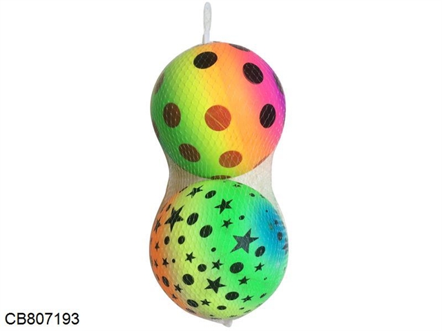 6-inch Environment-friendly Rainbow Printing Ball 2 Suits