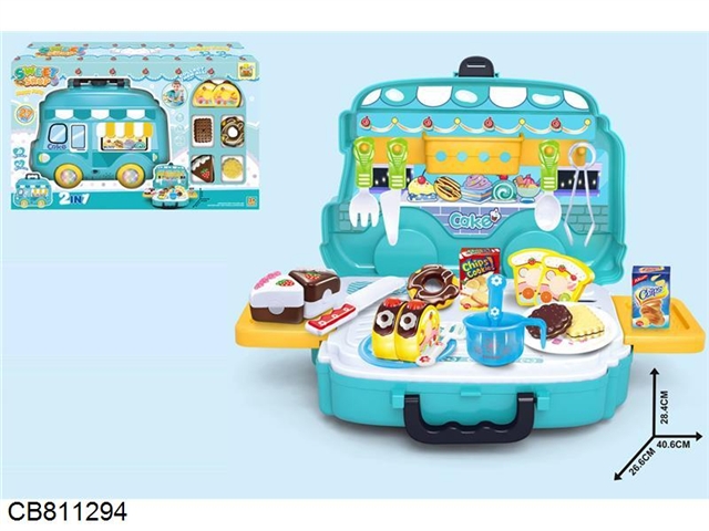 Boy Cake Dessert Sales Car Suit with Lighting Music 27PCS Package