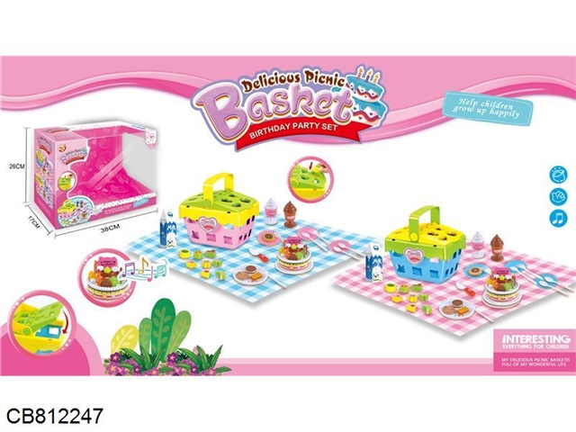 Delicious picnic basket birthday party set