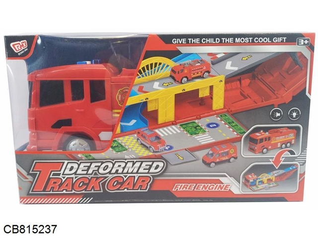 Red Fire Deformation Track Car