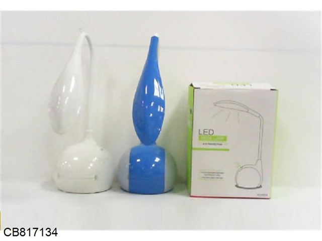 Touch blue-white spherical USB lithium-ion rechargeable table lamp with night lamp