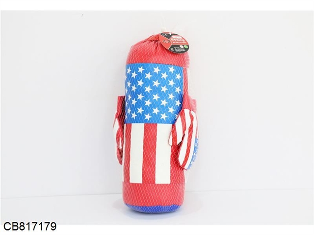 Sandbag in American Flag with Small Boxing Cover