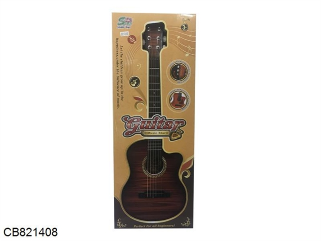 80CM Red Brown Wood String Model Guitar