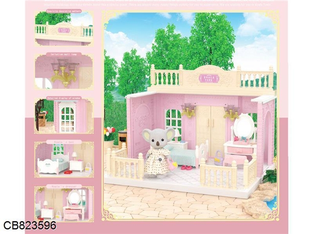 Pink bedroom toy house