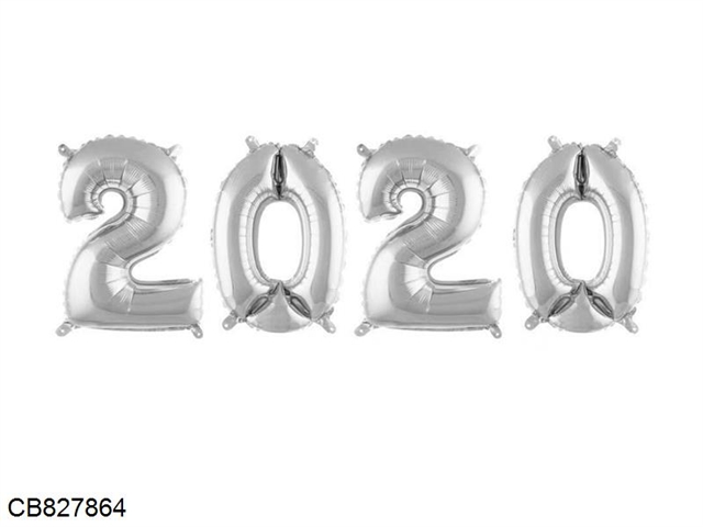 Aluminum small number 2020 (without card)silver