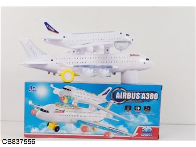 Electric universal light music double deck airliner