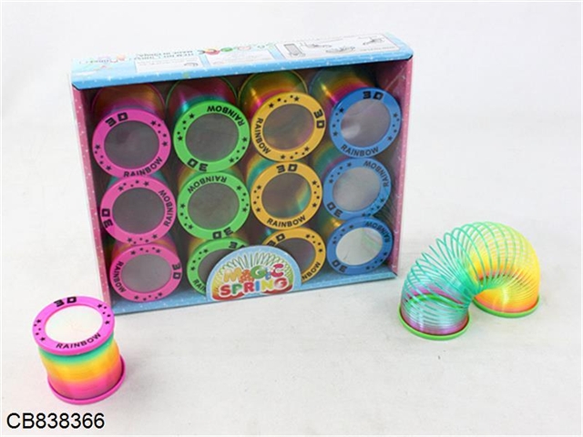 12 3D light rainbow circles