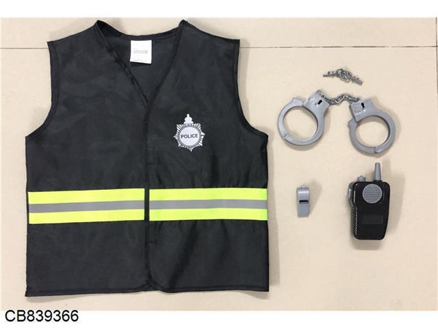 Vest police suit with music walkie talkie