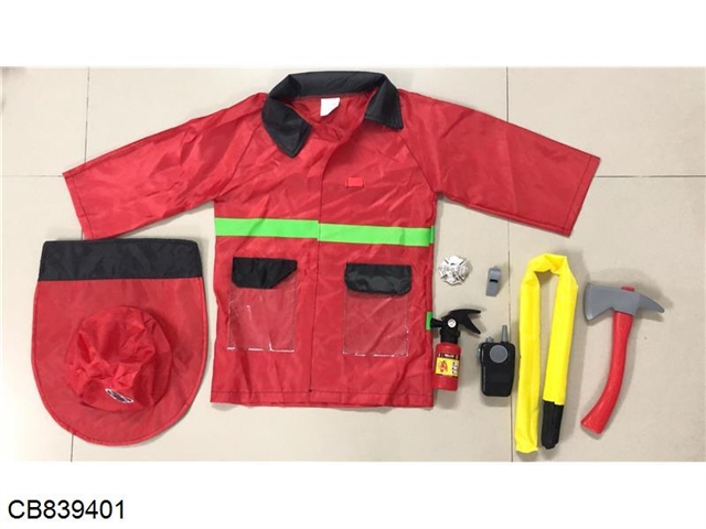 Long sleeve fire fighting suit with music walkie talkie