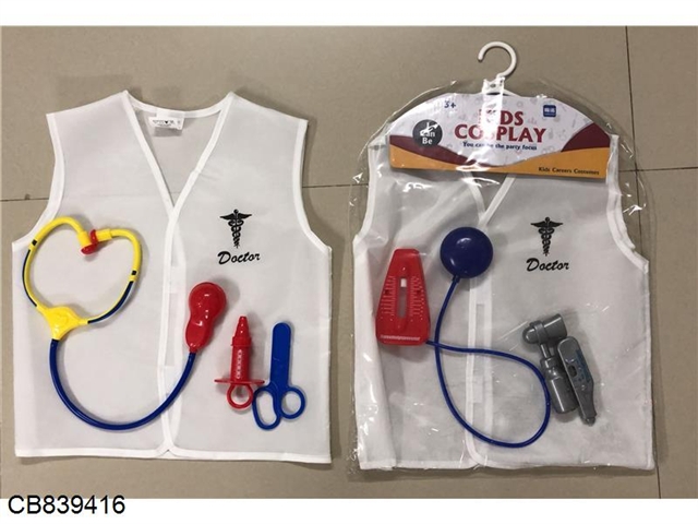 Vest doctor with stethoscope / sphygmomanometer