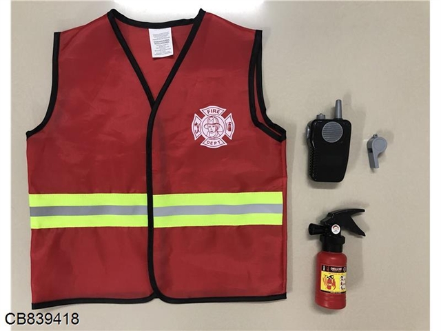 Vest fire fighting suit with music walkie talkie