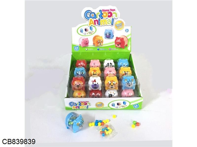 Lion, sheep, tiger, flower, bear animal seal (sugar can be packed) 24 / display box