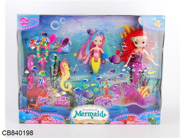 8-inch Mermaid + 9-inch Mermaid + accessories