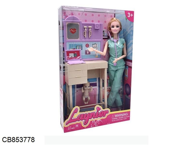 11.5 inch solid body barbie nurse