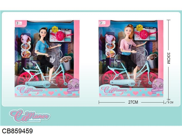 Barbie + bicycle balloon, 2 mixed