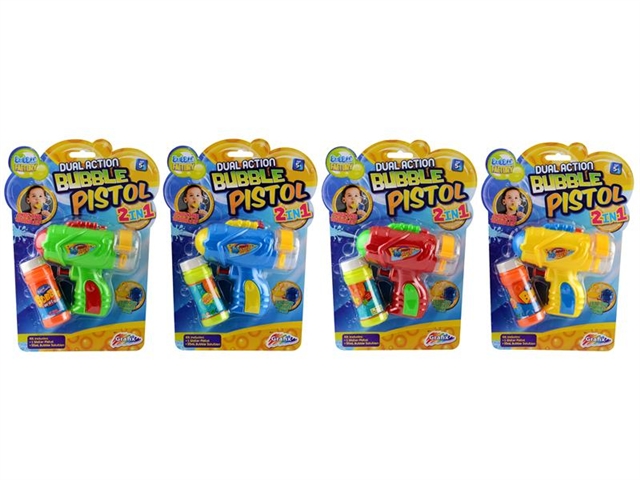 Water gun + bubble gun (dual-purpose with bubble water) 50ml water four-color mixed package