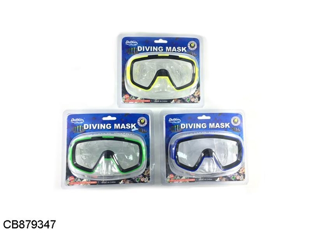 Diving goggles (yellow, blue and green)