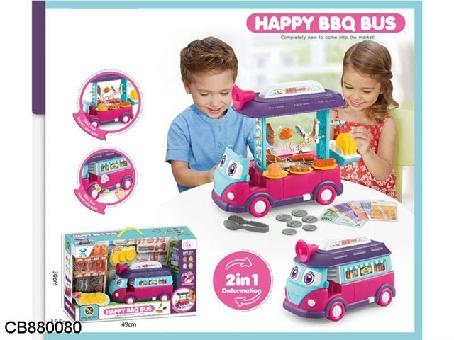 2 in 1 Smart Fun Deformation Barbecue Bus (2AA without package)