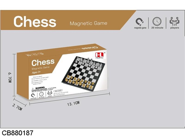 Magnetic gold and silver chess