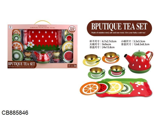 Play house tinplate fruit tea set