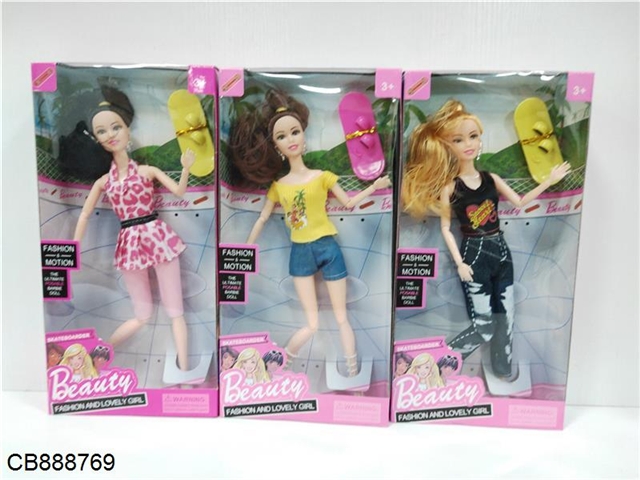Three 11 inch 11 joint sports suit Barbie dolls