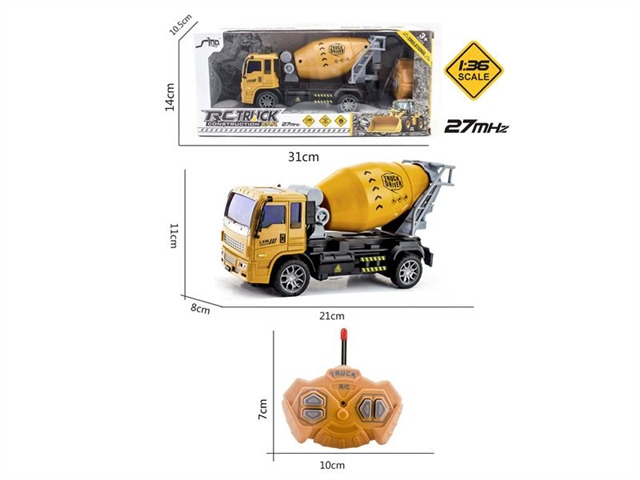 1: 36 four way light remote control mixer truck