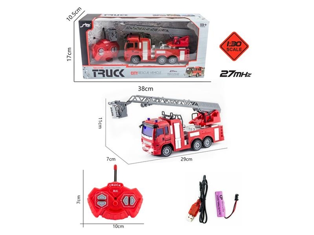 1: 30 four way light remote control ladder fire engine