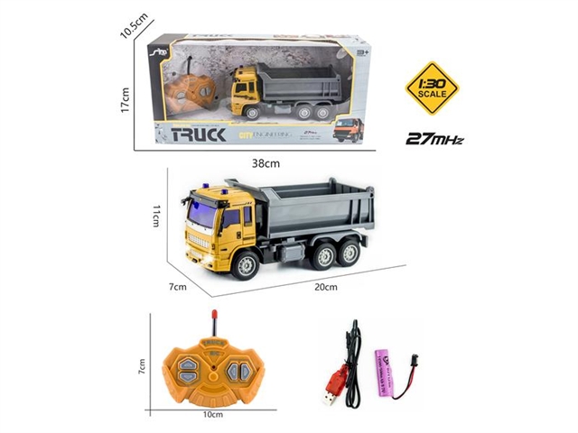 1: 30 stone light remote control engineering dump truck