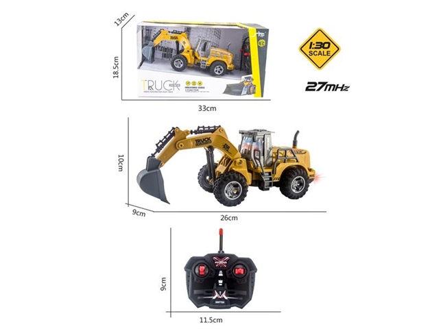 1: 30 four way light remote control high arm digging engineering vehicle