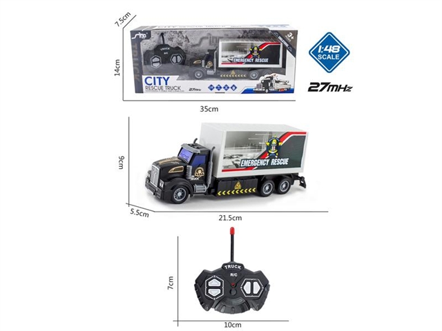 1: 48 four way alloy long head remote control traffic rescue vehicle