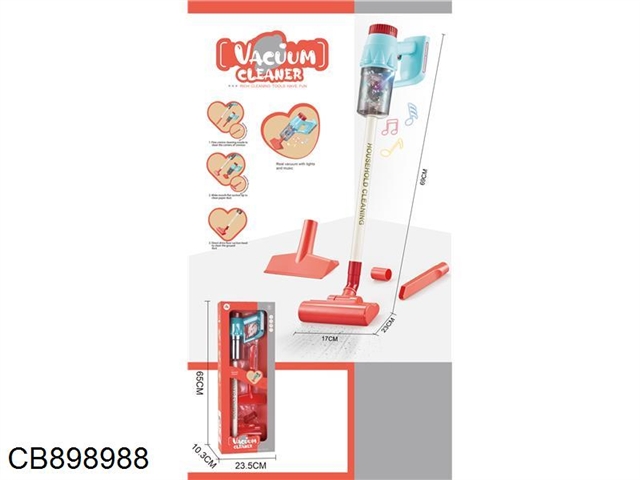 Simulated single vacuum cleaner (function: electric light music vacuum cleaner, battery 5*aa not included)