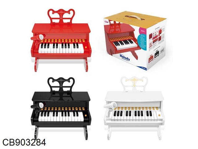 Classical piano (simple version) (black / White / red, monochrome, 4 * AA without electricity)