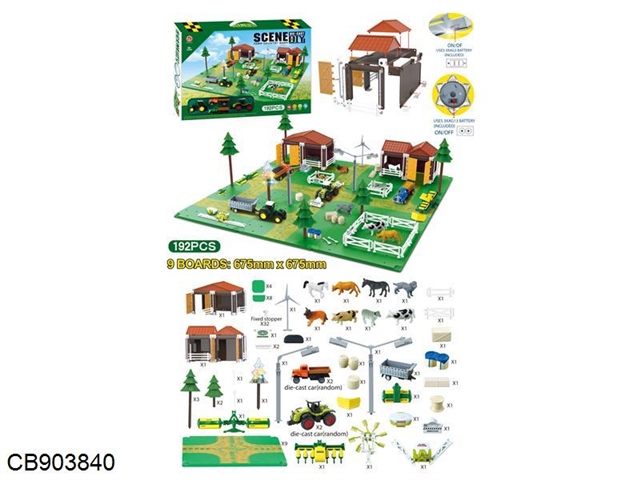 9 board farm scene (single model)