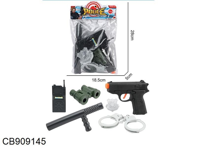 Police firing gun set (6 pieces)