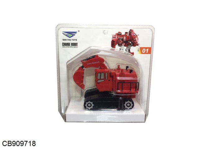 Fire fighting alloy manual deformation vehicle