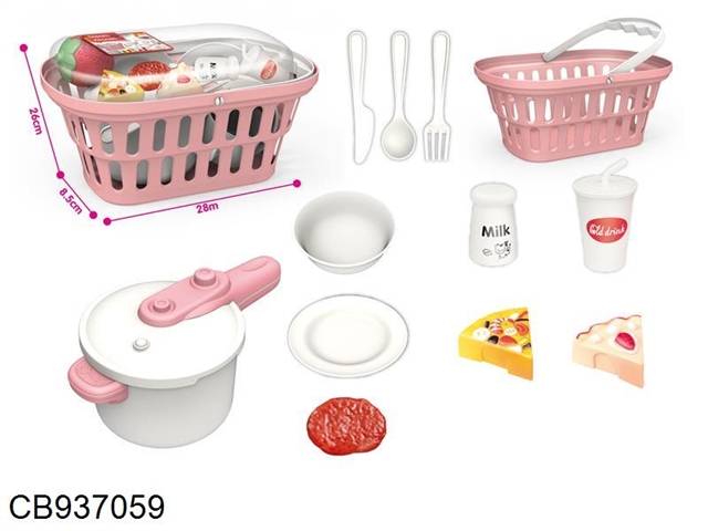 Vegetable basket kitchenette (13 accessories)