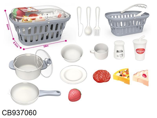 Vegetable basket kitchenette (16 accessories)
