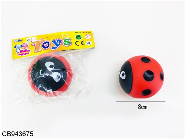 Insect soft rubber tactile ball (Ladybug)