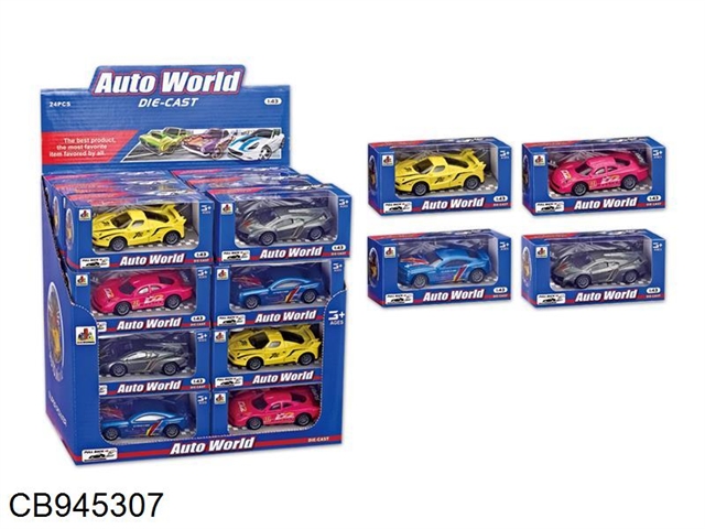 1: 43 alloy recovery sports car (4 mixed packages, 24 pieces / box)