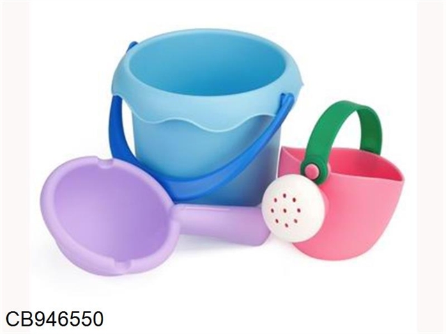 Soft rubber beach watering pot 3-piece set