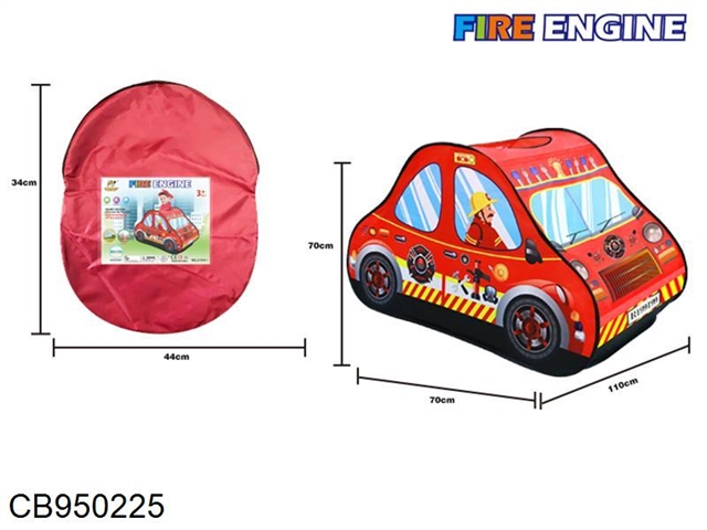 Childrens fire car tent