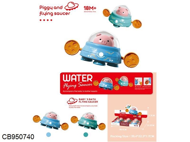 Cute little pig pull-line water toys (6pcs / box)