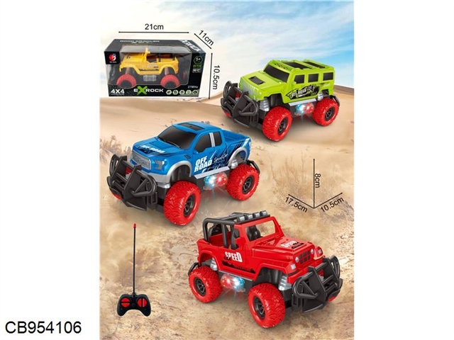 Four way remote control vehicle with light (3 mixed)