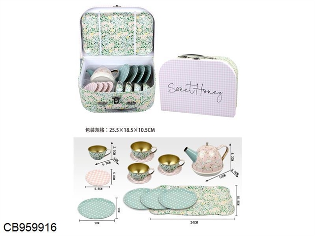 House rabbit tea set gift box